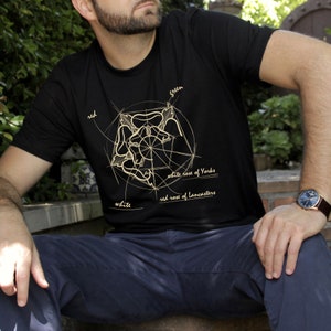 Tudor Rose T-Shirt, 7 Colours S-3XL, Technical Drawing, History Gift, Henry VIII, Medieval Reenactment, Anne Boleyn, The Tudors