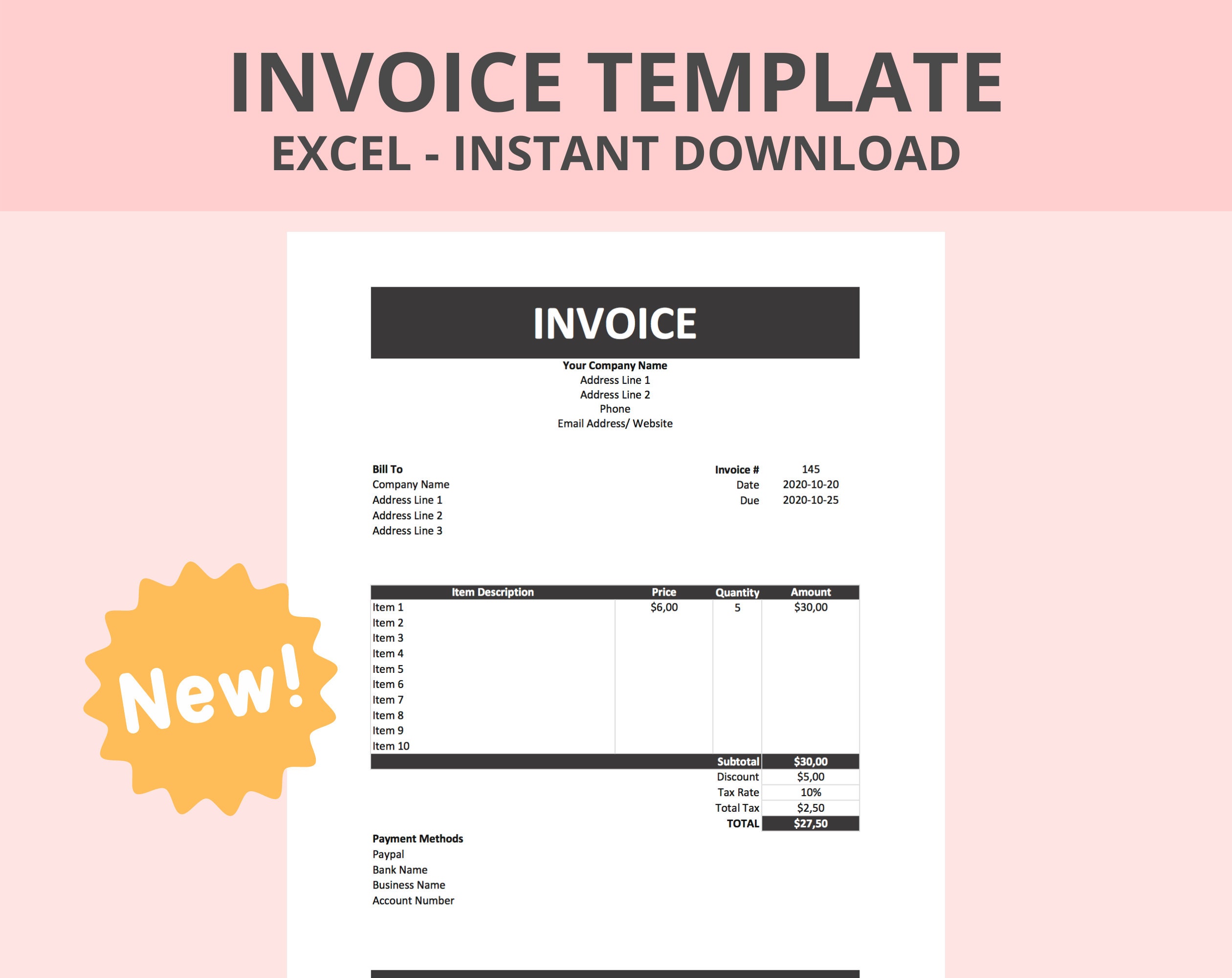 excel invoice invoice template business invoice receipt etsy australia