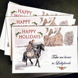 5 Weihnachtskarten take me to Lallybroch (Outlander) Original Kunstwerk