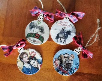 Décorations de sapin de Noël Outlander fabriquées à la main (ensemble A)