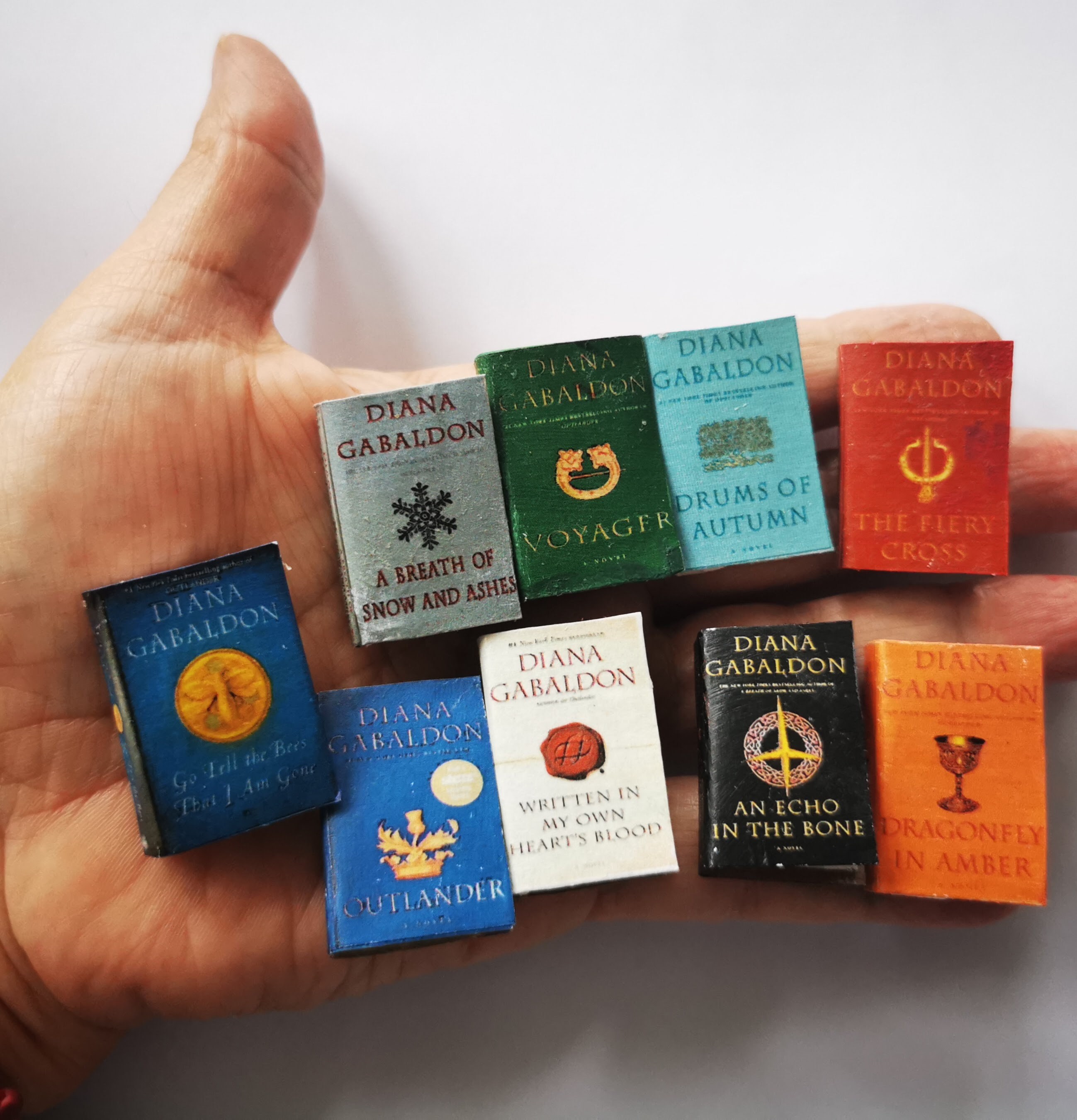 Library Bauble Miniature Books Inside a Bauble. Outlander Collection and Sam Heughan's ...