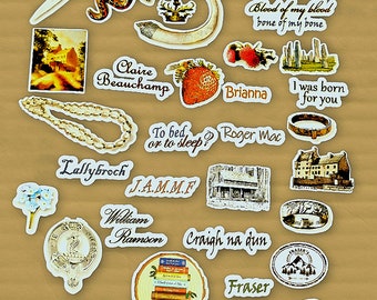 Découpes Outlander. Ephémères pour le scrapbooking