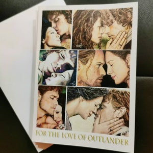 5 Cartes de vœux « Pour l’amour du collage Outlander » Œuvre d’art originale.