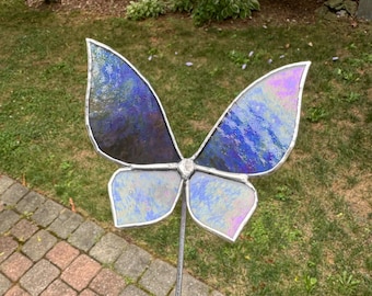 Stained Glass Butterfly Plant Stake - Made in your color of choice