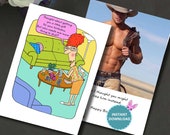 Funny Birthday Card for Friend: Humorous Digital Download