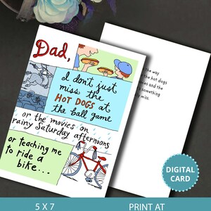 Süße Papa Karte zum Vatertag, Karte für Papa, Lustige Papa Karte, alles Gute zum Vatertag, digitale Karte, digitaler Download, Sofort Download