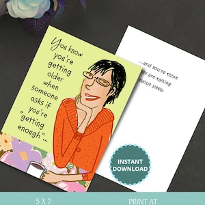 Are you getting enough Birthday Card, Getting Older Card, Funny Birthday Card, Funny Card, Digital Cards, Printable Card, Instant Download