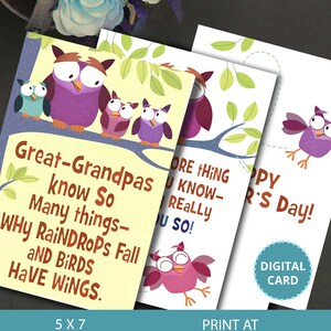 Carte grand-père pour la fête des pères, carte papa mignon, carte pour la fête des pères, carte pour papa, carte pour lui, cartes numériques, téléchargement numérique