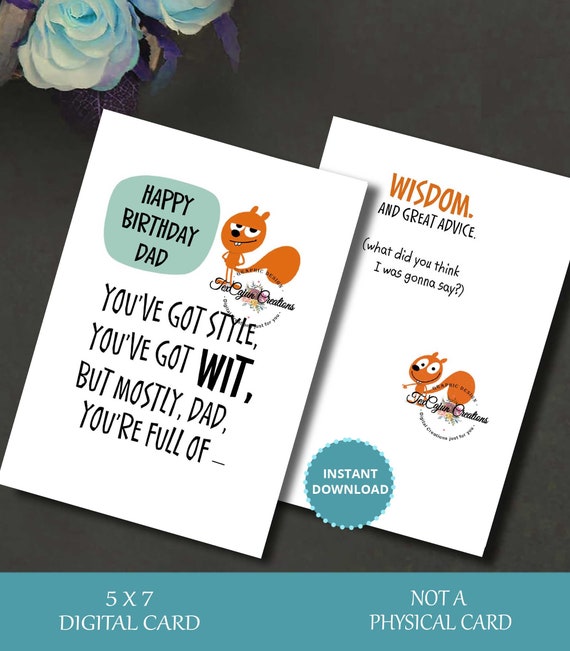 Card for Dad Dad's Birthday Card Dad's Card Funny - Etsy Card for Dad Dad's Birthday Card Dad's Card Funny - Etsy