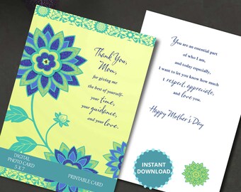 Mothers Day Cards, Mothers Day, Mother's Day Cards, Holiday Cards, Holiday Greeting Cards, Digital Cards, Personalized Card, Printable Card