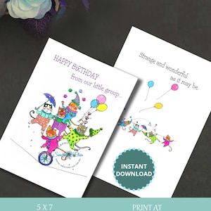 Happy Birthday van ons allemaal, Happy Birthday, Verjaardagskaart, Verjaardag, Grappige Kaart, Digitale Kaarten, Afdrukbare Kaart, Instant Download