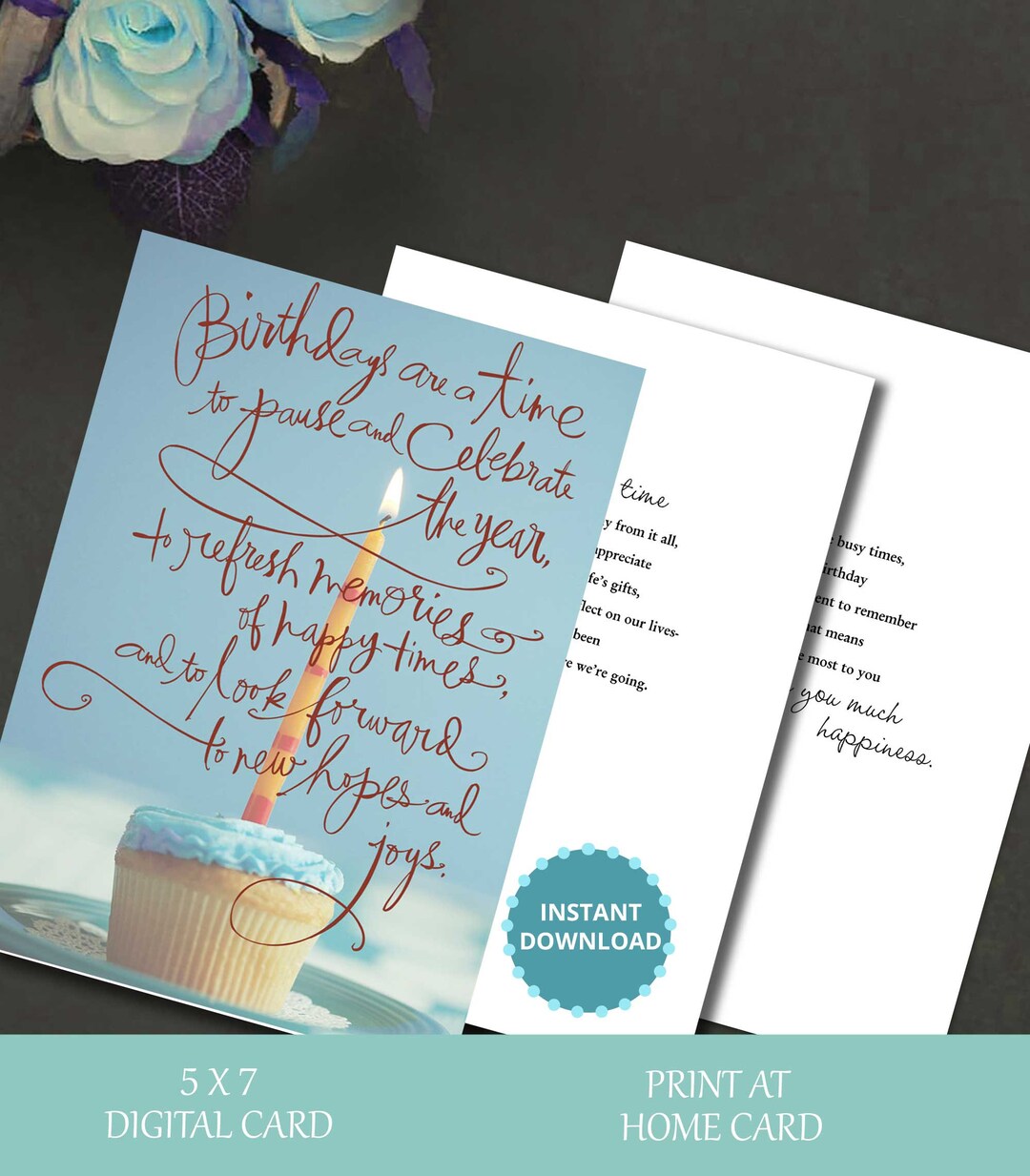 Birthday, Birthday Card, Card for Birthday, Card for Friend, Digital ...