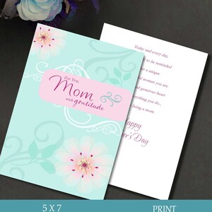 A ti mamá con tarjeta de agradecimiento, mejor tarjeta de mamá, tarjeta para la madre, tarjeta del día de las madres, madre, feliz día de las madres, descarga instantánea, tarjeta digital