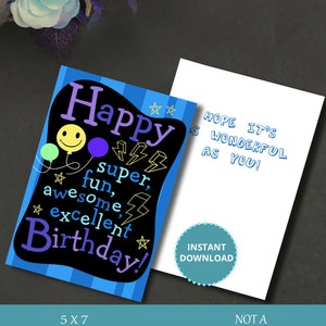 Happy Birthday, Birthday Card, Card for Birthday, Birthday, Digital Card, Card for Her, Card for Him, Printable Card, Instant Download