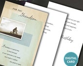 Grandson Birthday Card: Thoughtful Print-at-Home Design (Digital Download)