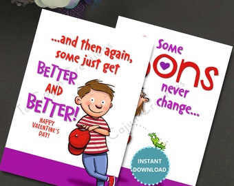 Son Valentines Day Card, Happy Valentines Day, Son Card, for Valentines, Digital Cards, Printable Card, Card for Son, Instant Download