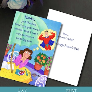 Funny Father&#39;s Day Card for Husband, Fathers Day Card, Happy Fathers Day, Digital Cards, Cards for Dad, Printable Card, Digital Download