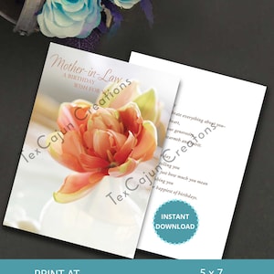 Birthday Wish for Mother In Law, From Both of Us, Happy Birthday, Birthday Card, Digital Card, Card for Her, Mom Card, Instant Download