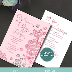 Feliz Cumpleaños Mamá, Feliz Cumpleaños, Tarjeta de Cumpleaños, Tarjeta de Mamá para Cumpleaños, Tarjeta Digital, Tarjeta para Ella, Tarjeta Imprimible, Descarga Instantánea