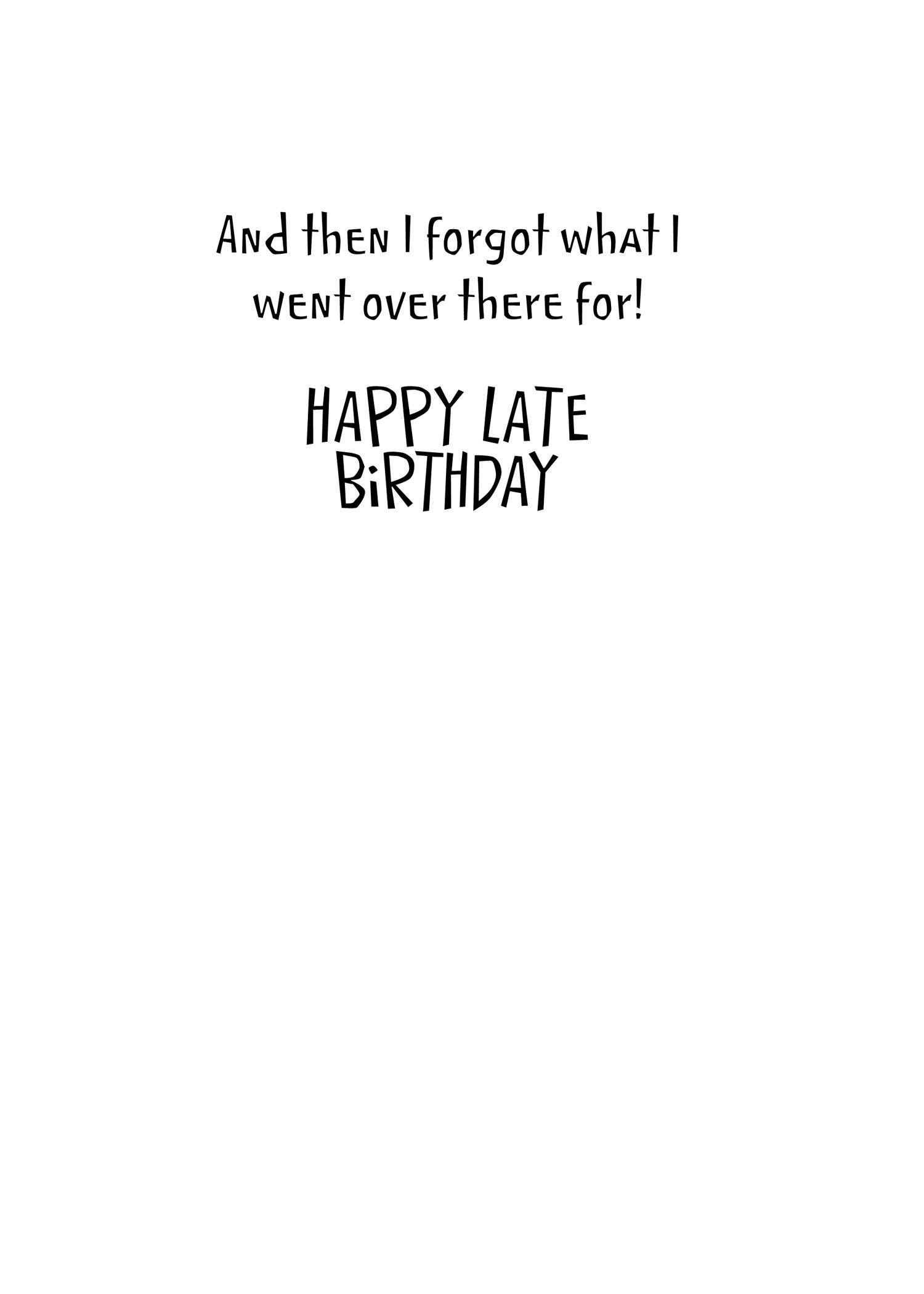Late Birthday Card, Belated Birthday Card, Birthday Card, Funny ...