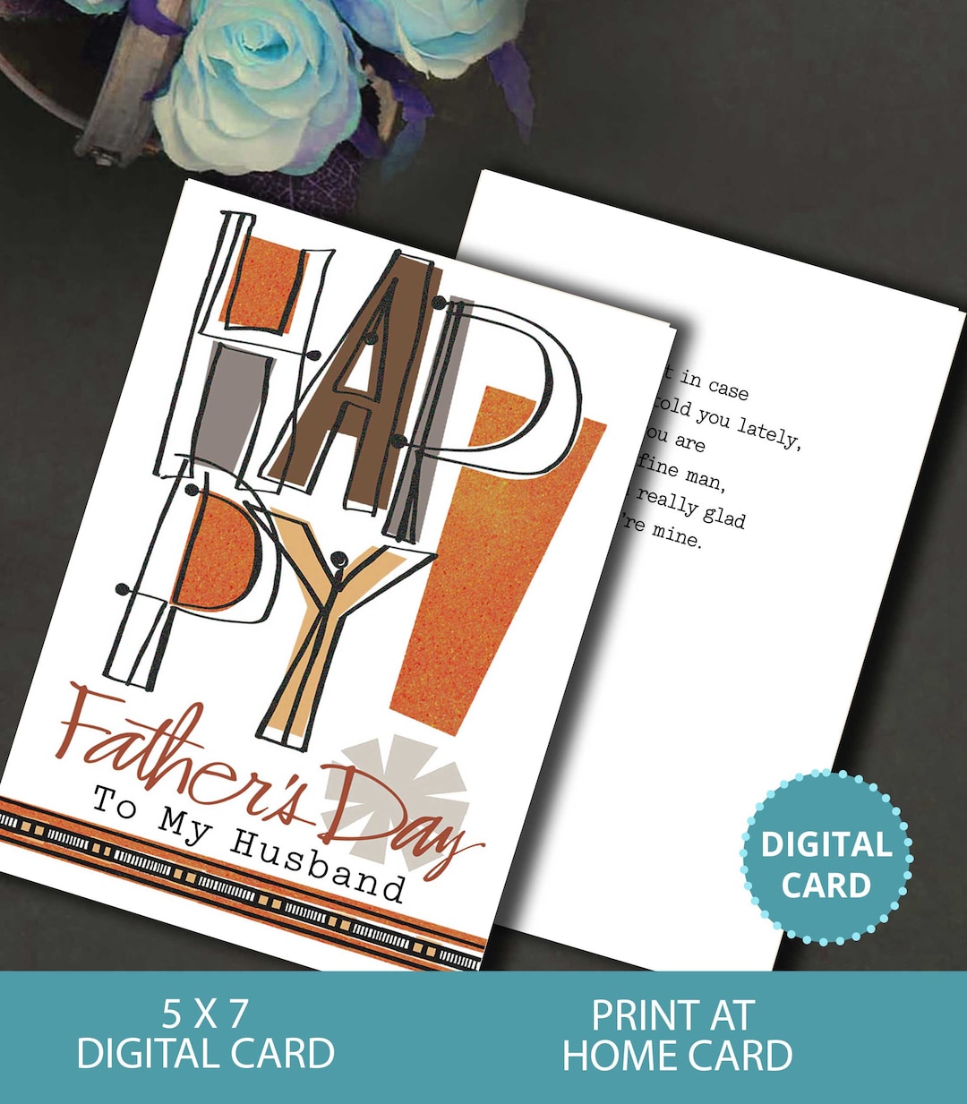 Happy Fathers Day to My Husband, Fathers Day Card, Card for Dad, Funny ...