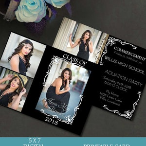 Modèle Photoshop, Modèle de carte photo, Cartes d’études supérieures, Cartes photo, Invitation aux diplômés, Cartes numériques, Cartes de fin d’études, Cartes imprimables