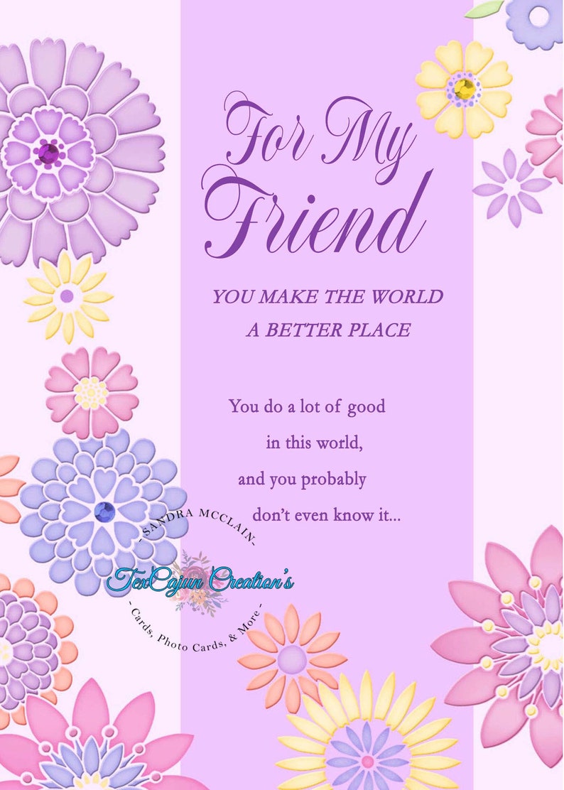 Friends Birthday, Birthday Card, Card for Birthday, Card for Friend ...