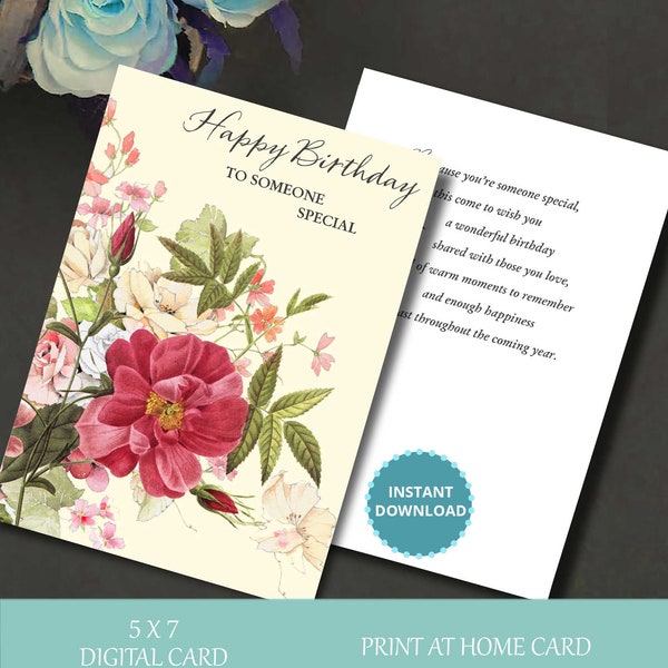 Happy Birthday to Someone Special Card - Etsy