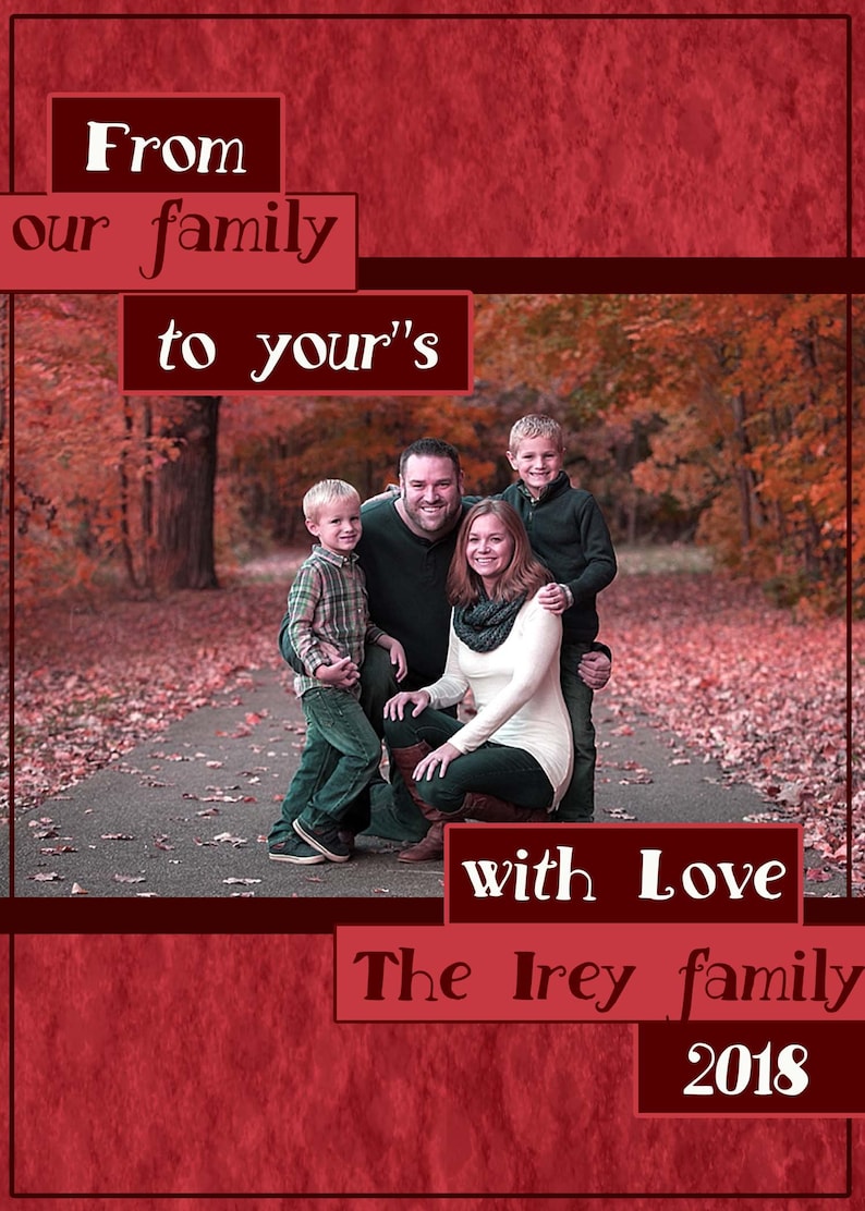 Printable Cards Printable Photo Card Holiday Photo Card Cards with Photos Family Greetings Photo Cards Family Cards Digital Cards