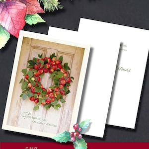 Blessed Christmas Card, Merry Christmas, Digital Card, Christmas Greetings, Holiday Card, Christmas Card, Printable Card, Instant Download