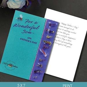 Tarjeta para un maravilloso hijo en el Día del Padre, Tarjeta digital para hijo, Tarjeta para él, Día del Padre, Tarjeta para hijo, Tarjetas imprimibles, Descarga digital