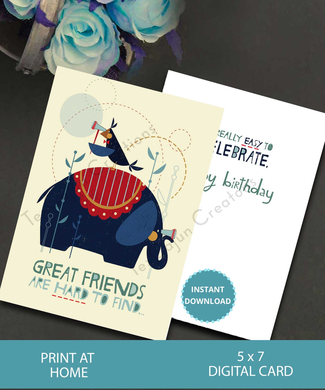 Cute Birthday Card Great Friends Are Hard to Find Birthday Etsy