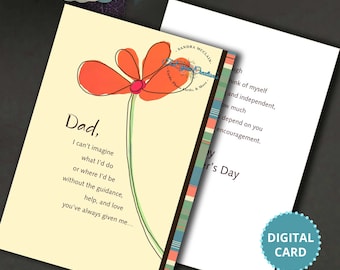 Gracias papá tarjeta del día de los padres, tarjeta para papá, tarjeta de papá, feliz día de los padres, tarjeta digital, tarjeta imprimible, archivo digital, descarga instantánea