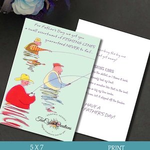 Digital Fathers Day Fishing Card, Happy Fathers Day, Digital Card, Fishing Greeting Card, Dad Card, Card for Dad, Digital Download