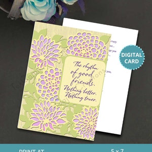 Beste Freundin Geburtstagskarte, Happy Birthday, Digitale Karte, True Friends, Friend Birthday, Karte für Sie, Print at Home Card