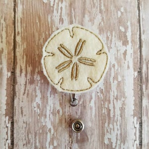 Beach Badge Reel, Beach Badge Holder, Beach Badge, Badge Reel, Retractable Badge Holder, Nurse Badge Reel, Felt Badge Reel, Sand Dollar