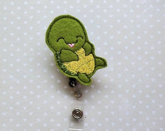 Turtle Badge Reel, Turtle Badge Holder, Turtle Badge Clip, Retractable Badge Holder, Nurse Badge Reel, Felt Badge Reel, Nurse Gift