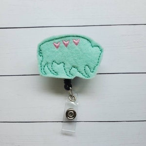 Buffalo Badge, Buffalo Badge Holder, Buffalo Badge Reel, Retractable Badge Holder, Nurse Badge Reel, Felt Badge Reel, Nurse Gift, Id Holder