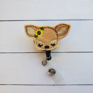 Deer Badge Reel, deer Badge Holder, deer Badge Clip, Retractable Badge Holder, Nurse Badge Reel, Felt Badge Reel, Nurse Gift, Id Holder