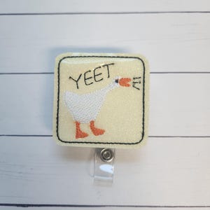 Silly Goose Badge Reel,Yeet Badge Reel, Silly Geese Badge Holder, Retractable Badge Holder, Nurse Badge Reel, Felt Badge Reel