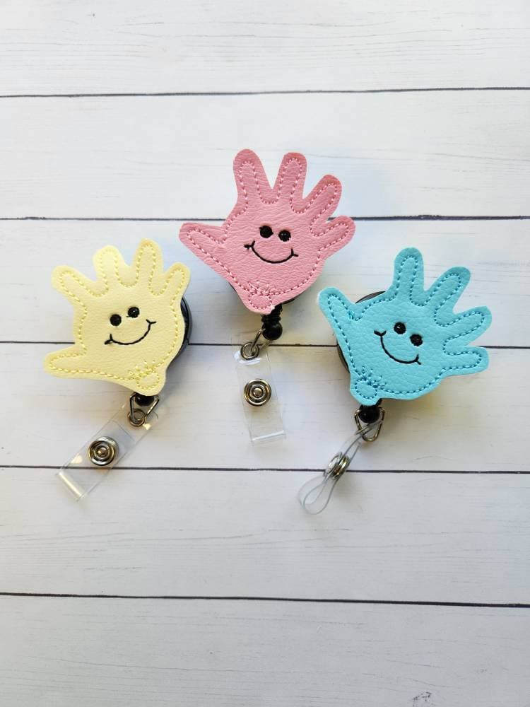 Balloon Glove Badge Holder, Nurse Glove Balloon Badge Reel, Medical Badge Reel, Retractable Badge Holder, Nurse Badge Reel