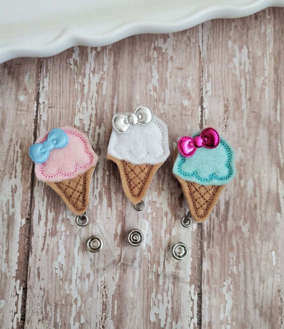 Ice Cream Badge, Ice Cream Badge Holder, Ice Cream Reel