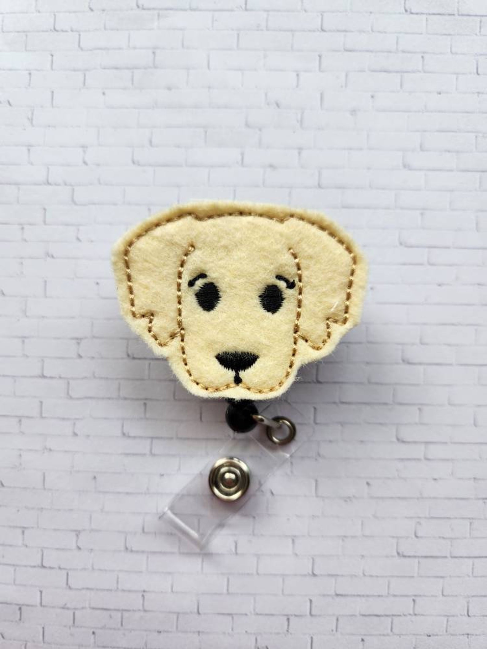 Dog Badge Reel Dog Badge Holder Dog Badge Golden Retriever Etsy