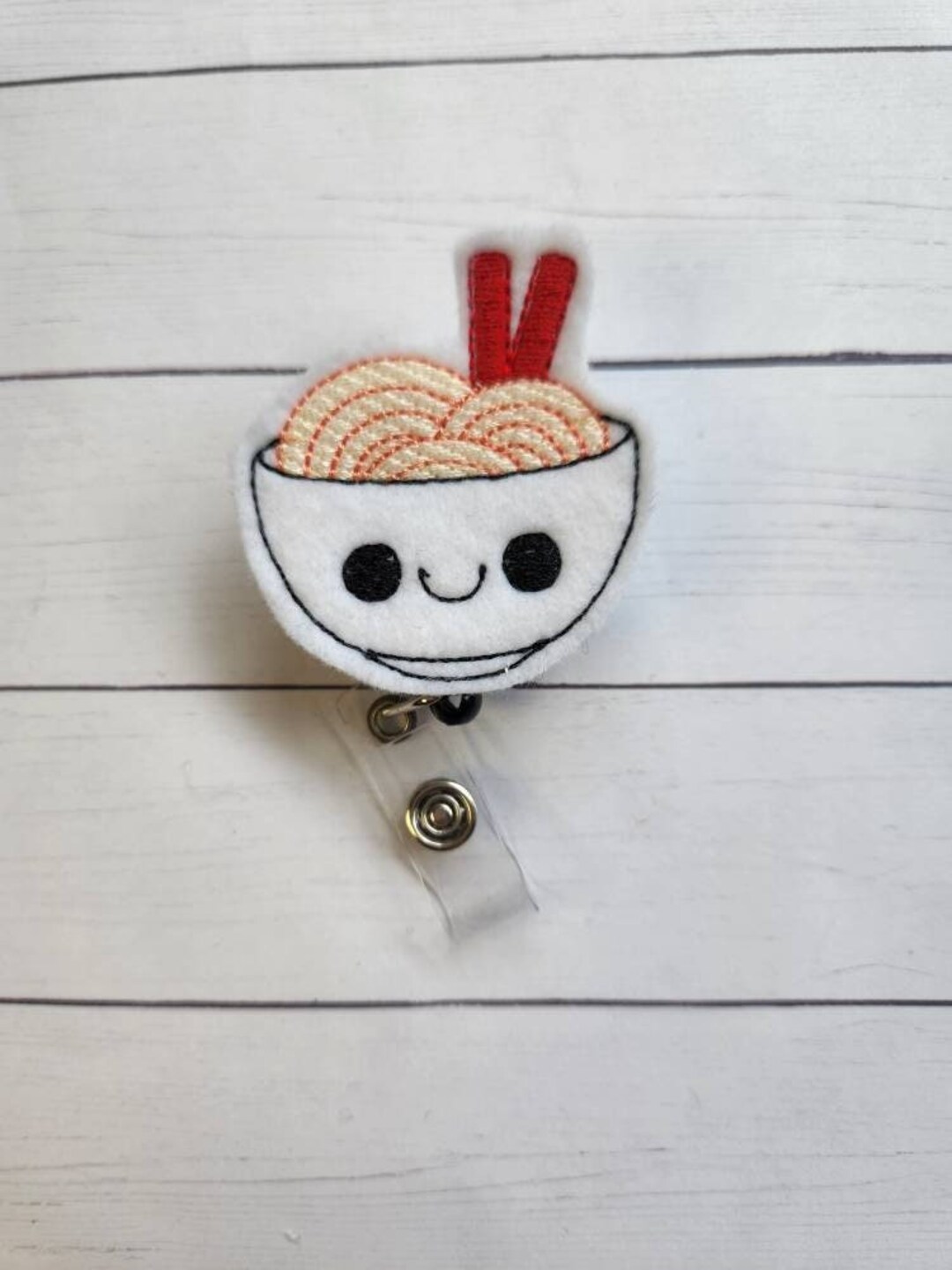 Noodles Badge Reel Bowl of Noodles Badge Noodles Badgebowl Etsy