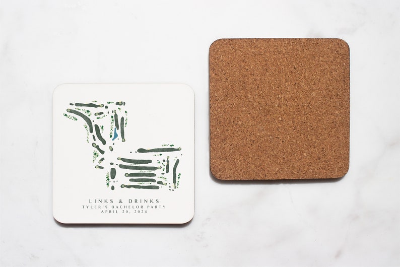 Golf Course Coaster Custom Variety Set Golf Course Map Coasters, Multiple Golf Designs ...