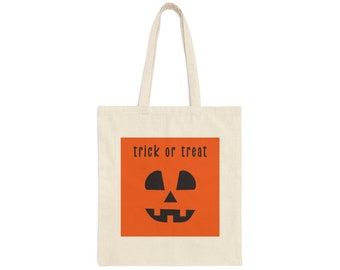 Bolsa de algodón con forma de calabaza para Halloween, reutilizable, con cara de calabaza, ideal para fiestas espeluznantes, regalo de Halloween para niños, bolsa de dulces para niños.