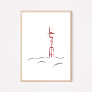 Sutro Tower Art Print, San Francisco Lover Gift, San Francisco Decor