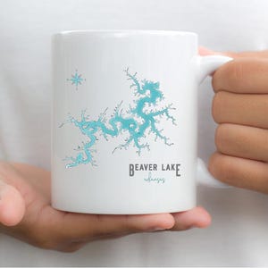 Personalized Lake Life Mug, Lake Themed Ceramic Mug, Lake Map Coffee Cup, Office Table Decor, Unique Idea for Birthday & Nature Lovers Gift