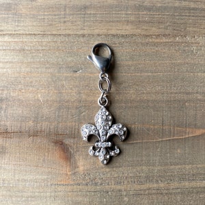 Crystal Flur De Lis Bridle Charm