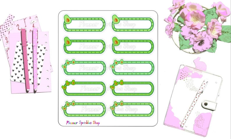 Avocado Label Planner Stickers Blank Label Planner Stickers Etsy